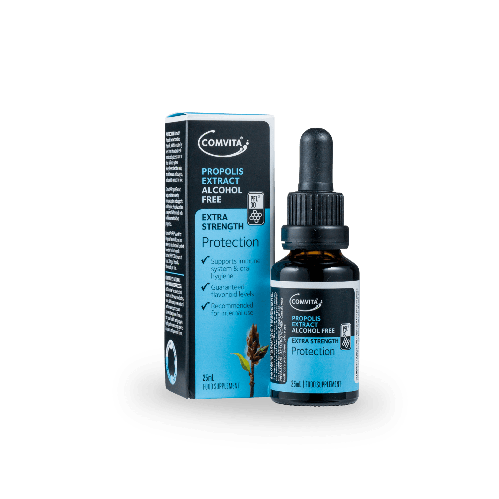 Comvita NZ Propolis Extract PFL30 Alcohol Free, Eyedropper and Packaging